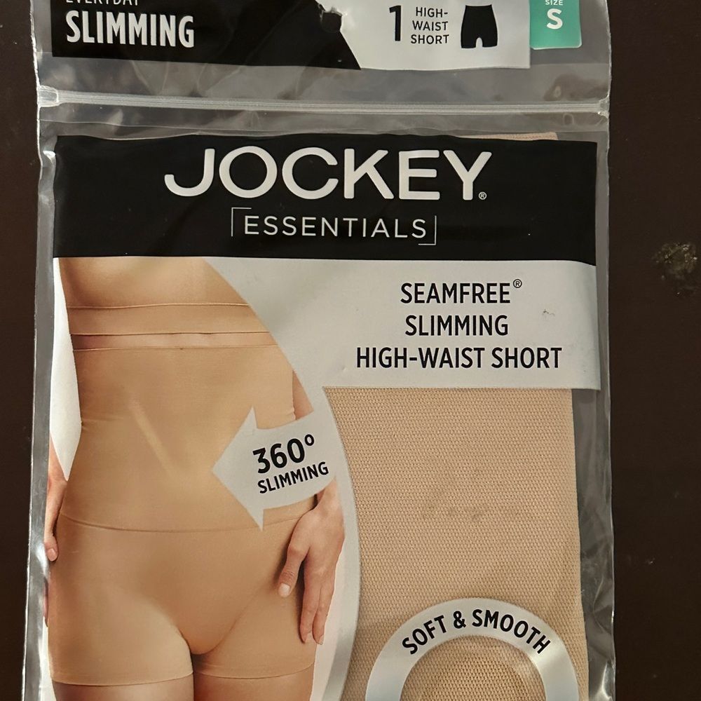 Jockey Seamfree Slimming High-Waist Short Tan Size S Shapewear